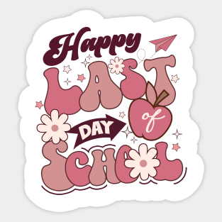 Happy Last Day Of School Kids Teacher Student Graduation Sticker